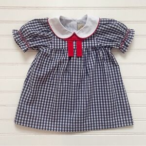 TBBC EUC Gingham Peter Pan Collar School Dress